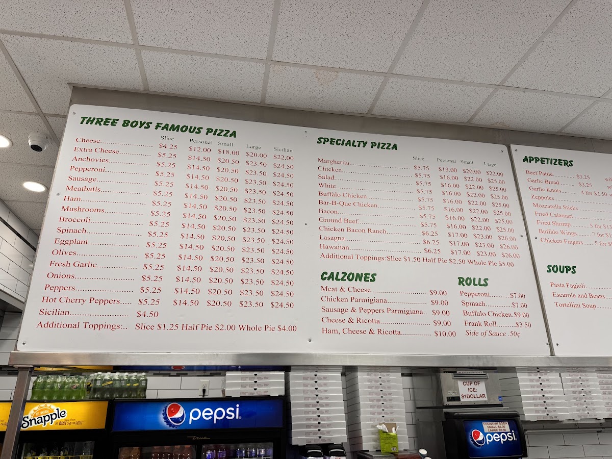 Three Boys From Italy Pizzaria Menu - Image 4
